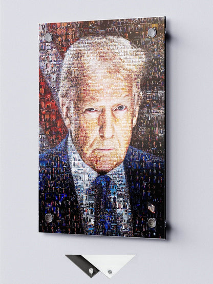 Stunning Mosaic Portrait of Donald Trump - Unique Art Piece Capturing Iconic Moments - AtelierMosaics