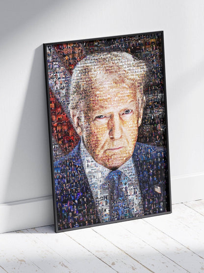 Stunning Mosaic Portrait of Donald Trump - Unique Art Piece Capturing Iconic Moments - AtelierMosaics