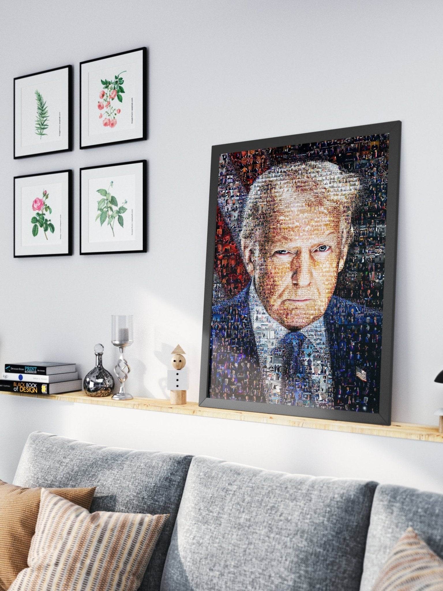 Stunning Mosaic Portrait of Donald Trump - Unique Art Piece Capturing Iconic Moments - AtelierMosaics