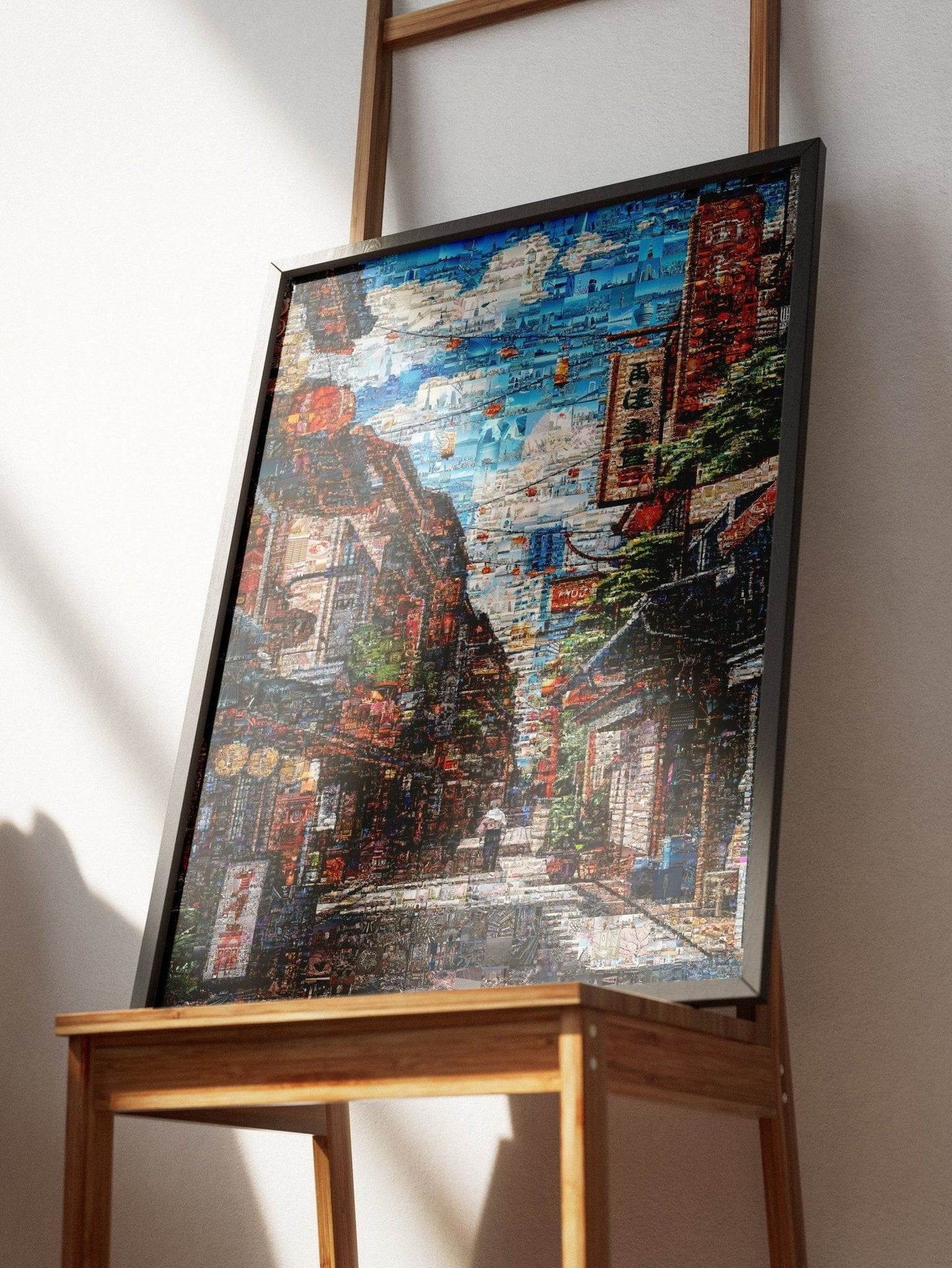 Tokyo Morning Street – Japanese Mosaic Wall Art - AtelierMosaics