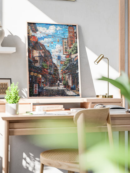 Tokyo Morning Street – Japanese Mosaic Wall Art AtelierMosaics