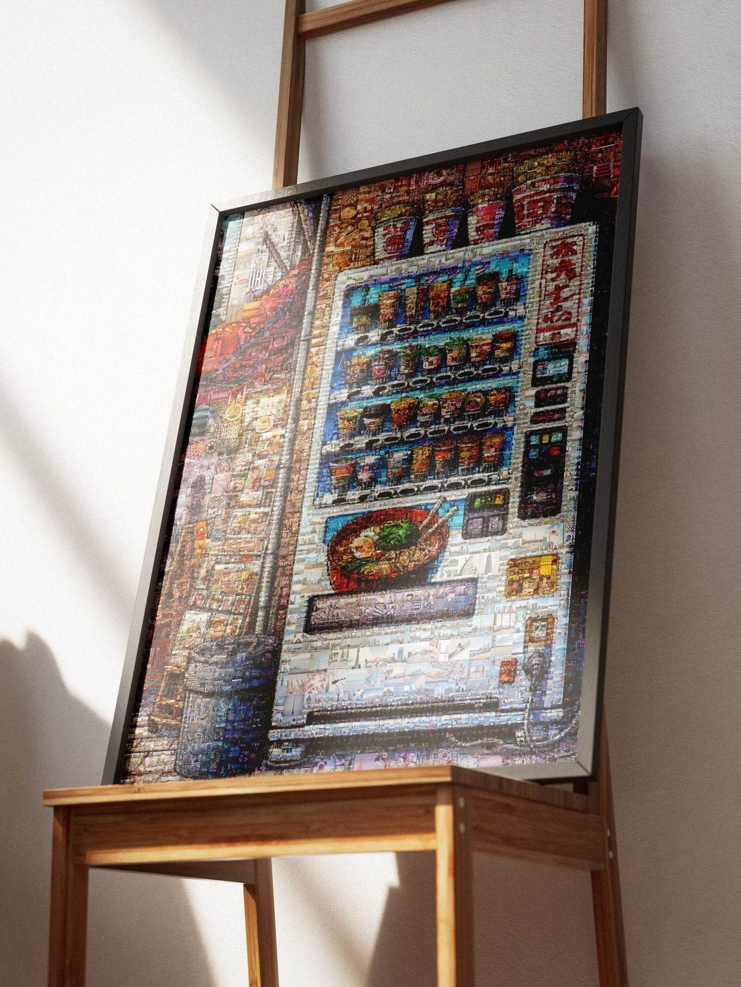 Tokyo Ramen Machine – Japanese Mosaic Art Print - AtelierMosaics