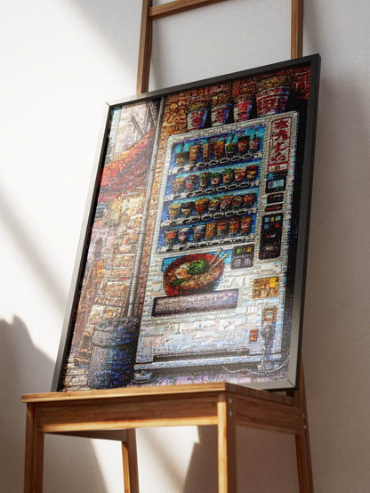 Tokyo Ramen Machine – Japanese Mosaic Art Print - AtelierMosaics