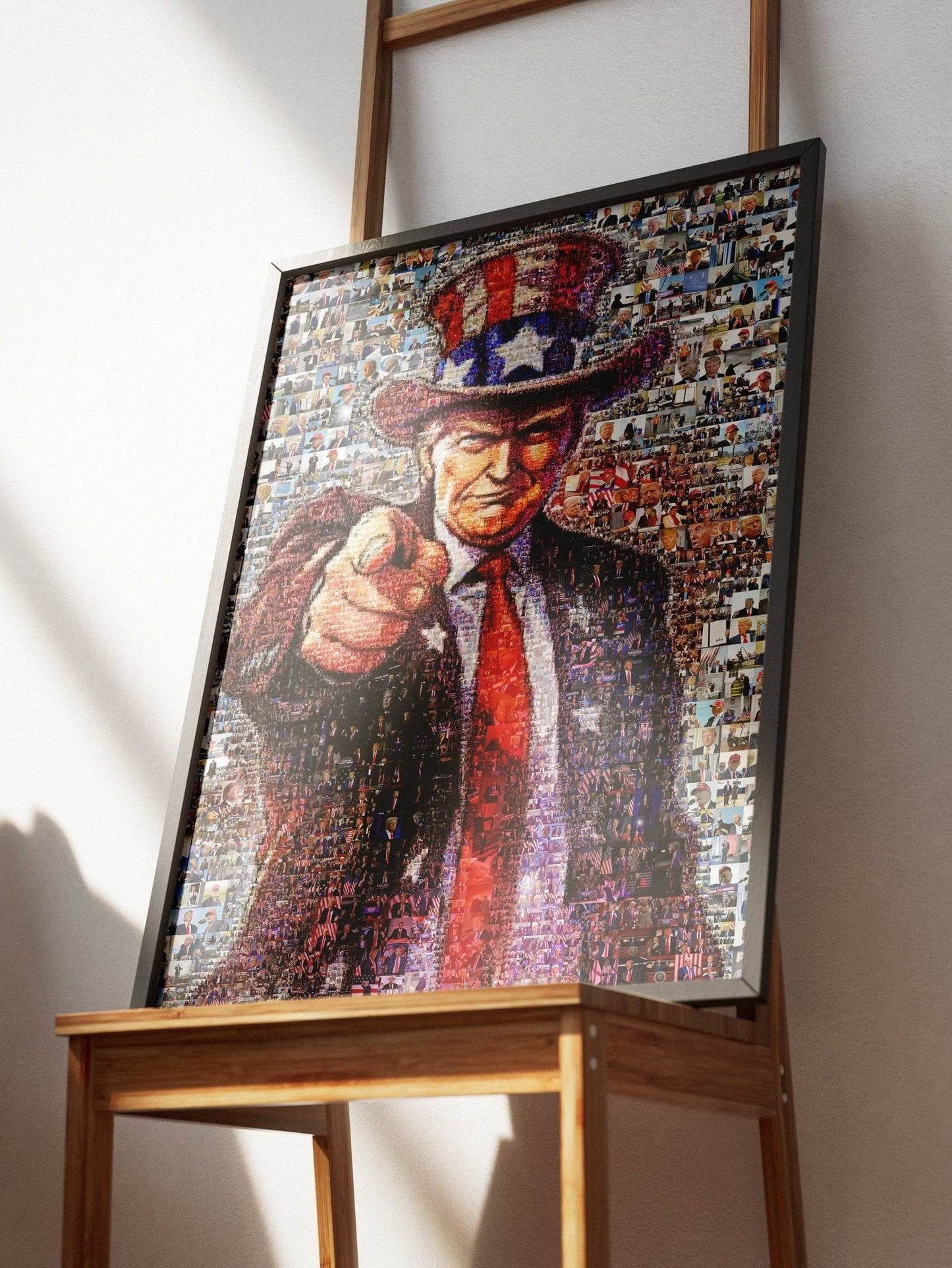 Mosaic Portrait of Donald Trump - Unique Artwork for Collectors and Fans - AtelierMosaics