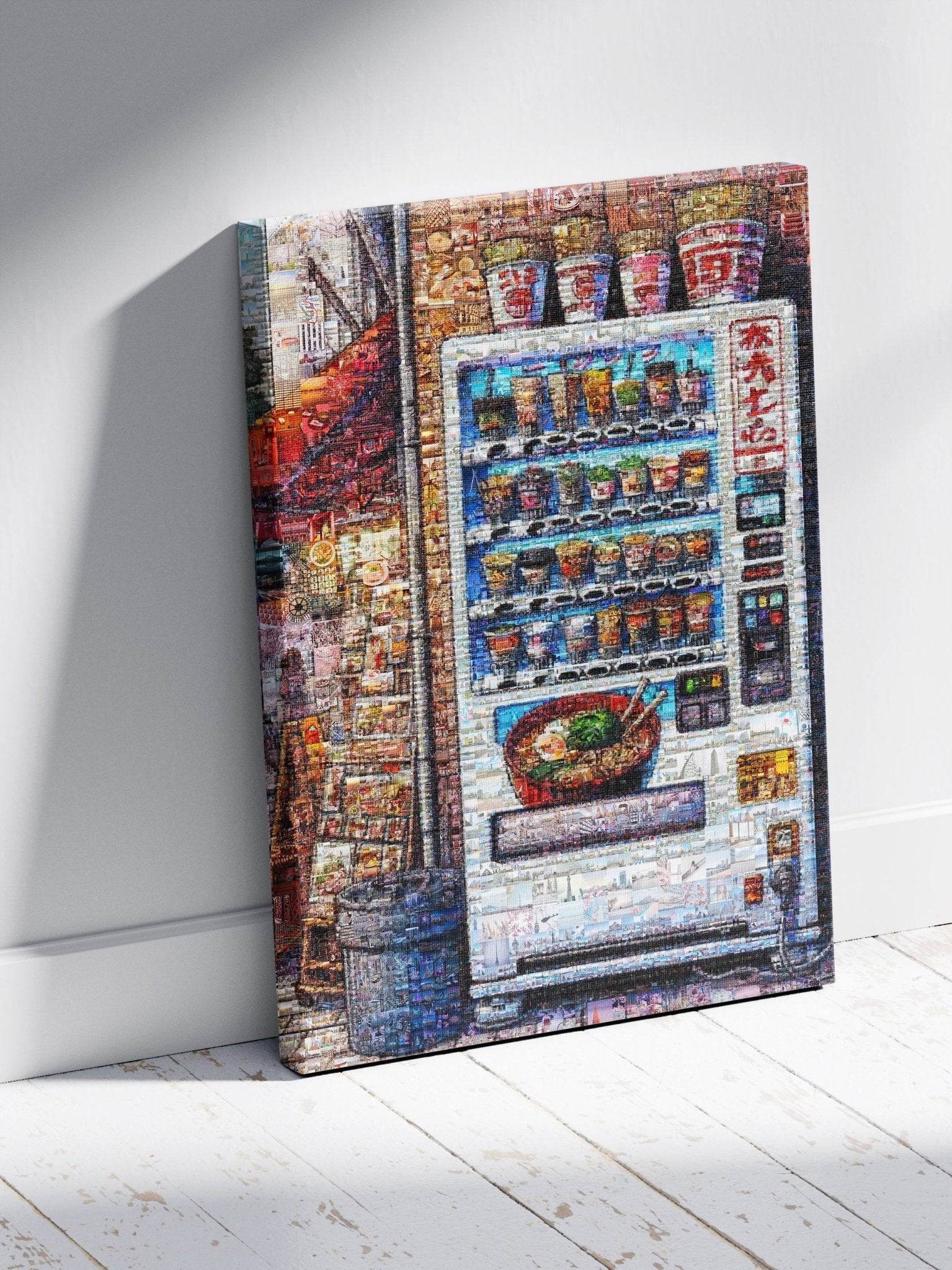 Tokyo Ramen Machine – Japanese Mosaic Art Print - AtelierMosaics