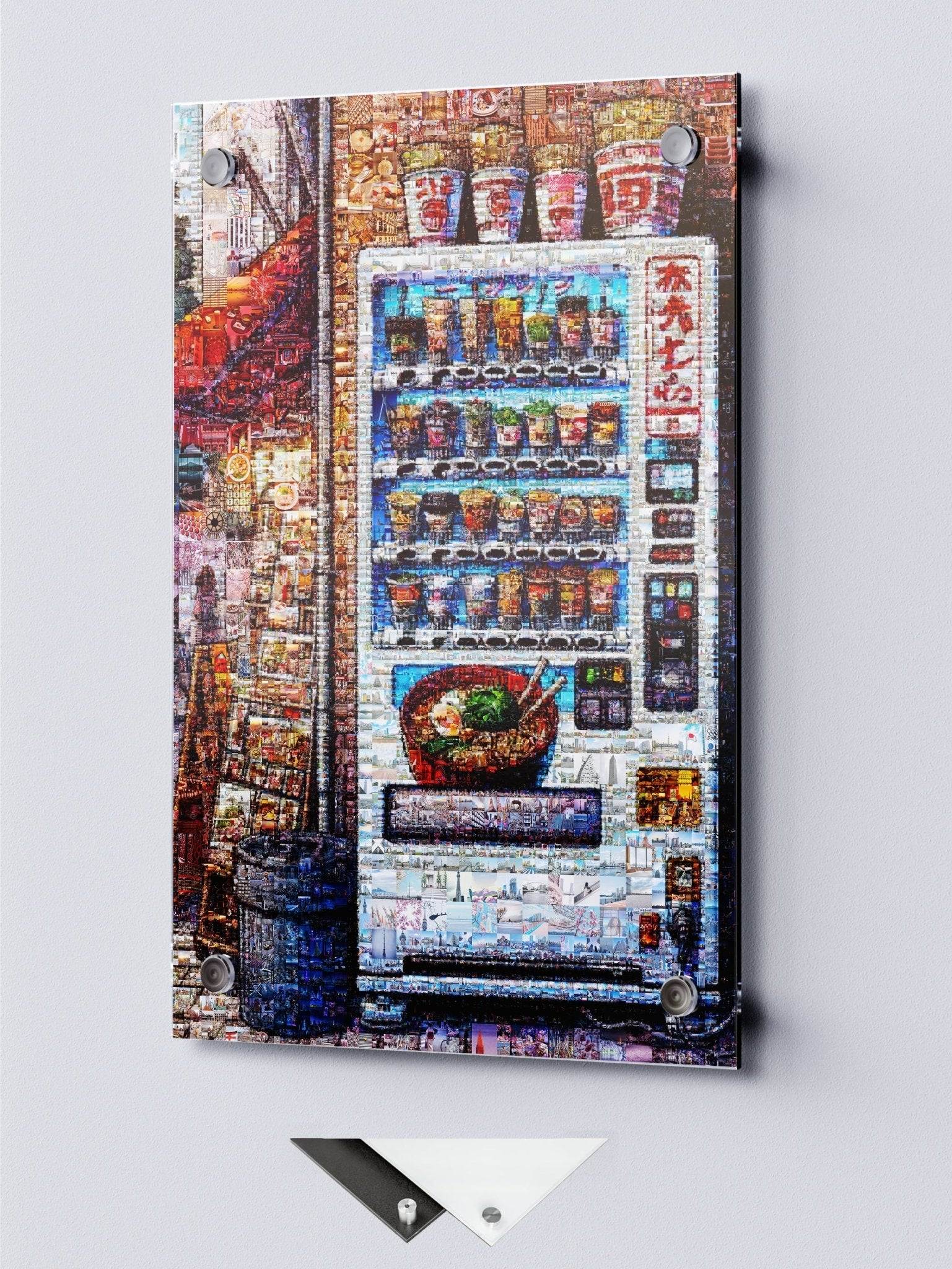 Tokyo Ramen Machine – Japanese Mosaic Art Print - AtelierMosaics