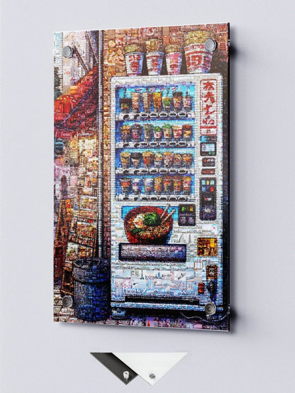 Tokyo Ramen Machine – Japanese Mosaic Art Print - AtelierMosaics