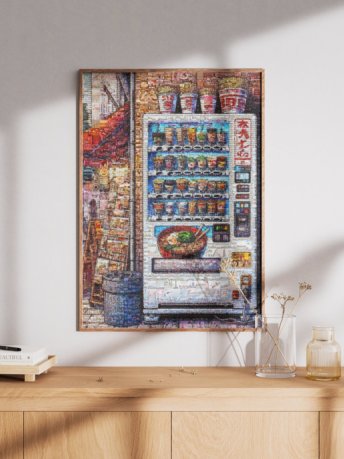 Tokyo Ramen Machine – Japanese Mosaic Art Print AtelierMosaics