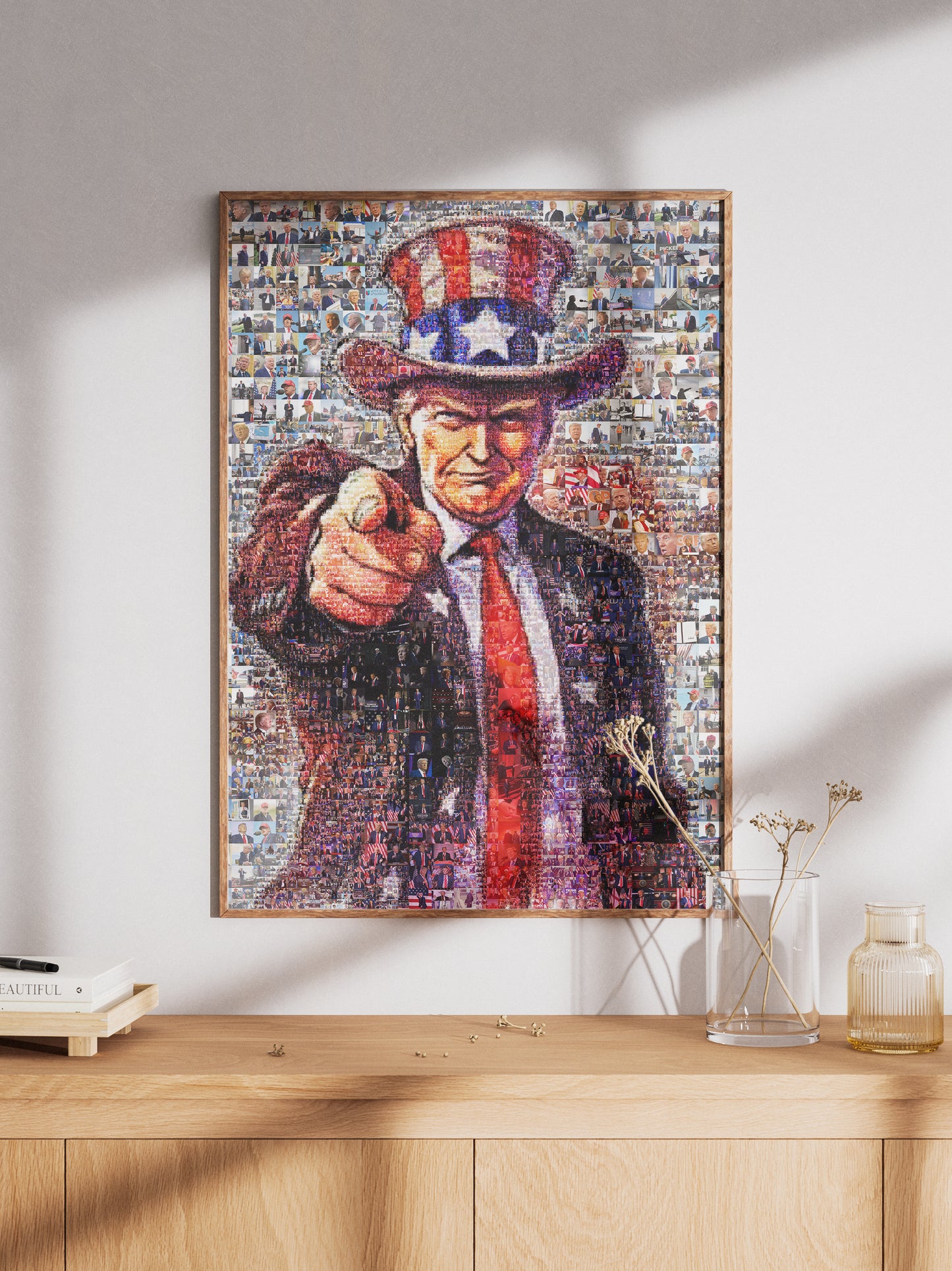 Mosaic Portrait of Donald Trump - Unique Artwork for Collectors and Fans AtelierMosaics
