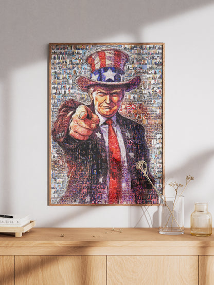 Mosaic Portrait of Donald Trump - Unique Artwork for Collectors and Fans AtelierMosaics