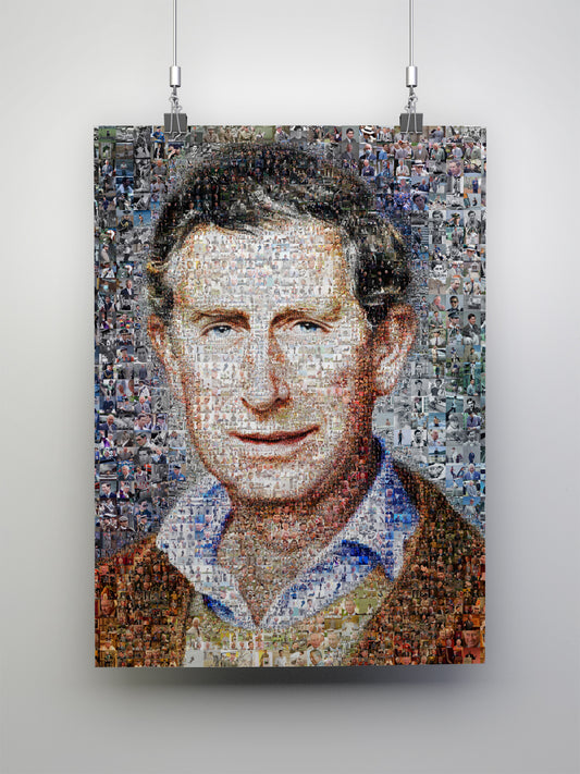 Charles III Mosaic Artwork - Stunning Portrait of the King of the United Kingdom
