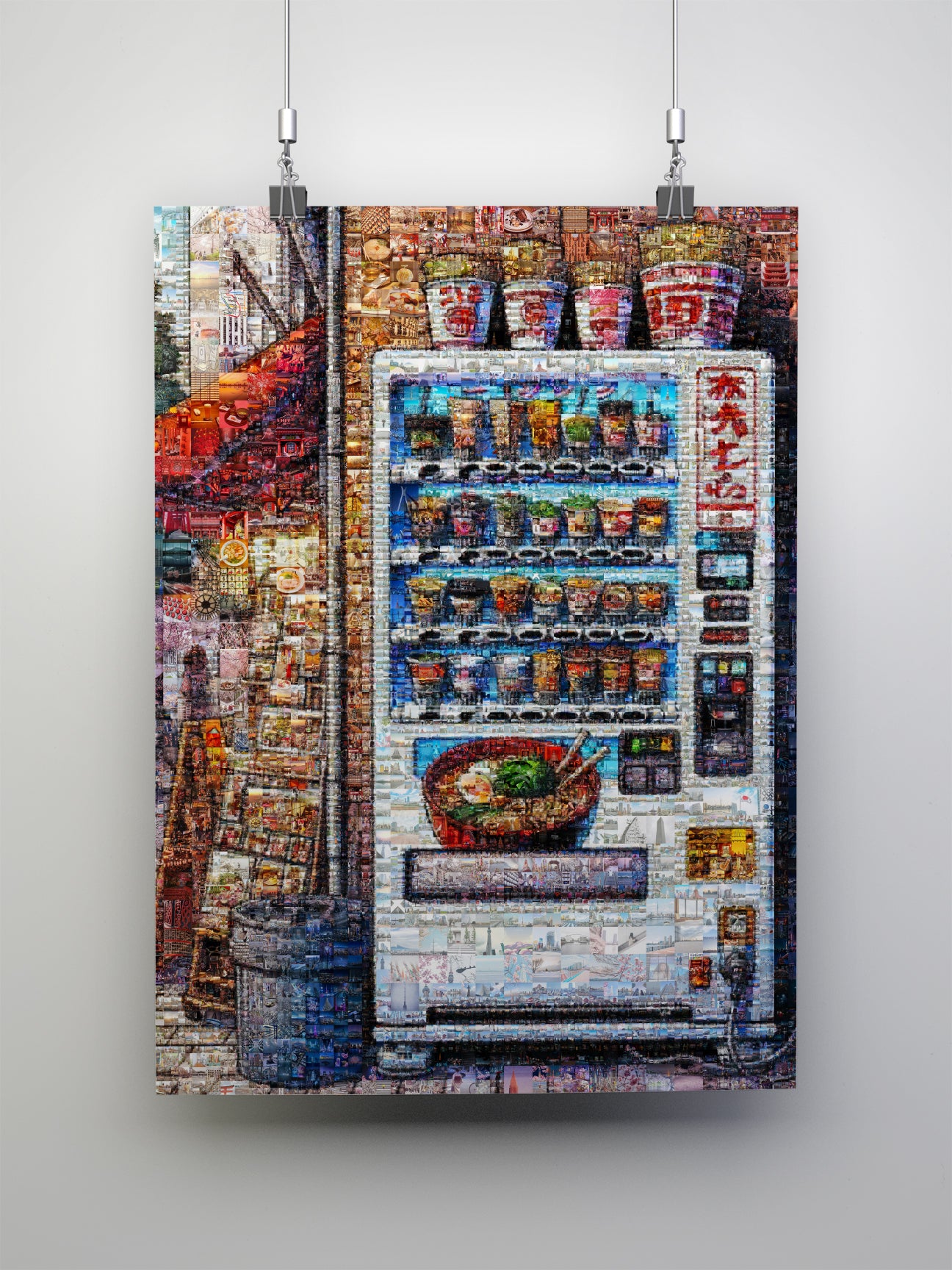Tokyo Ramen Machine – Japanese Mosaic Art Print AtelierMosaics