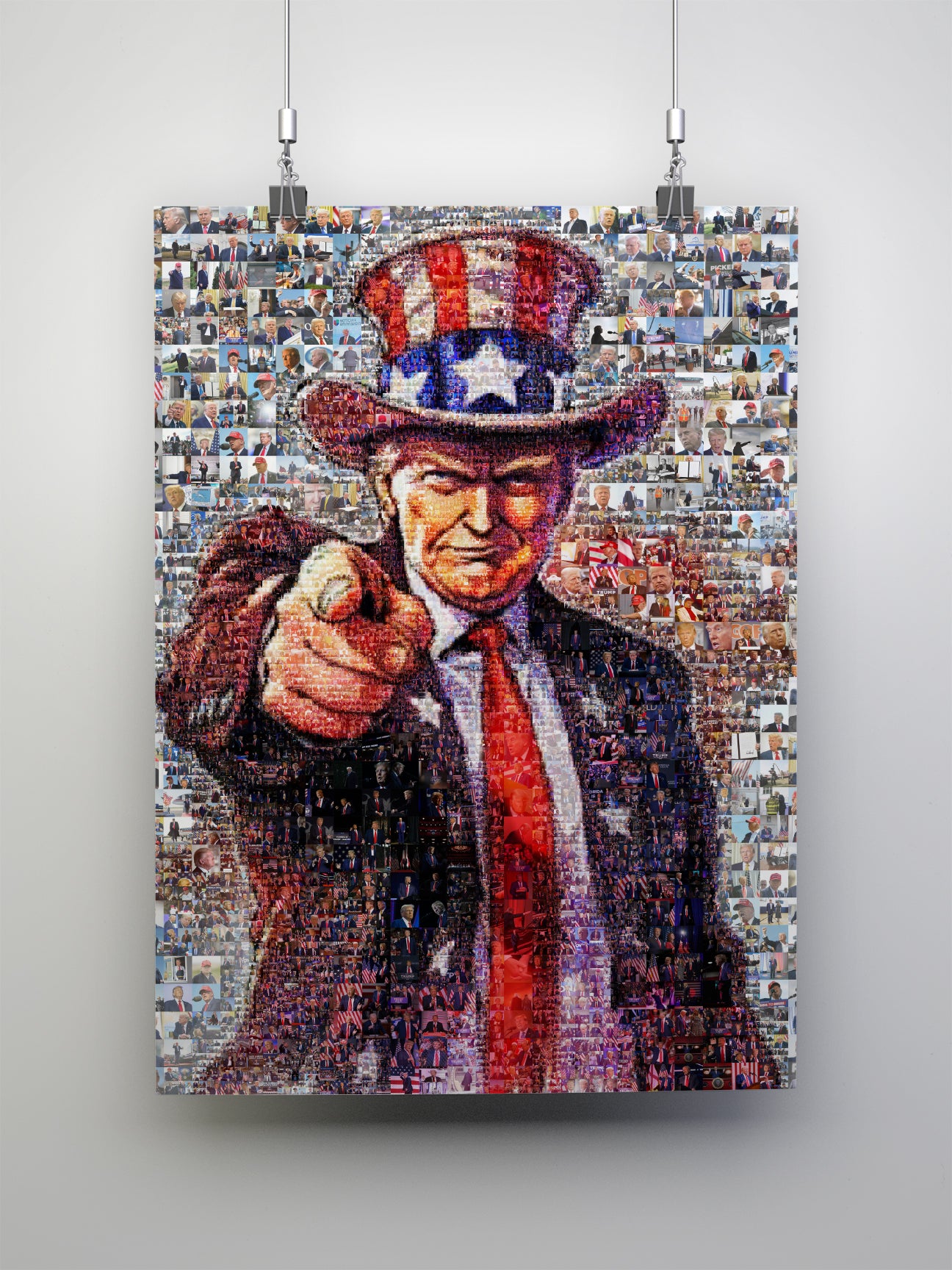 Mosaic Portrait of Donald Trump - Unique Artwork for Collectors and Fans AtelierMosaics