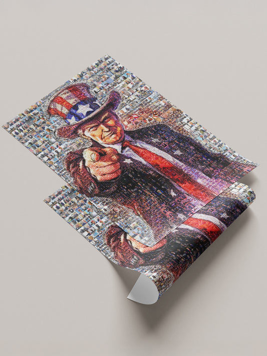 Mosaic Portrait of Donald Trump - Unique Artwork for Collectors and Fans AtelierMosaics