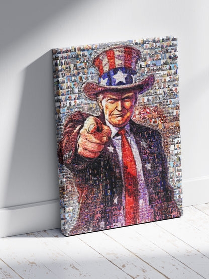 Mosaic Portrait of Donald Trump - Unique Artwork for Collectors and Fans AtelierMosaics
