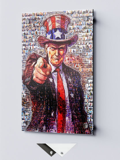 Mosaic Portrait of Donald Trump - Unique Artwork for Collectors and Fans AtelierMosaics