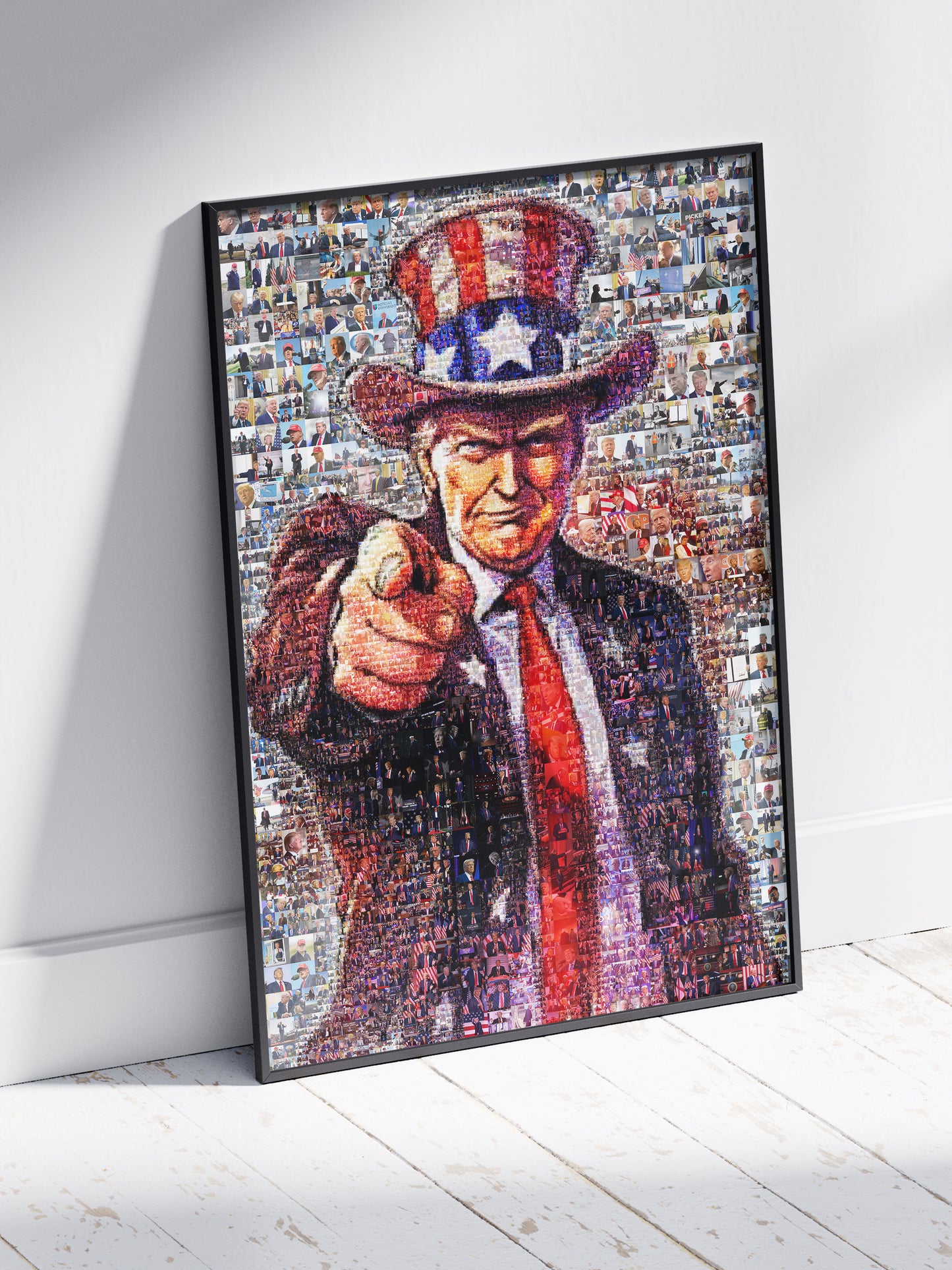 Mosaic Portrait of Donald Trump - Unique Artwork for Collectors and Fans AtelierMosaics