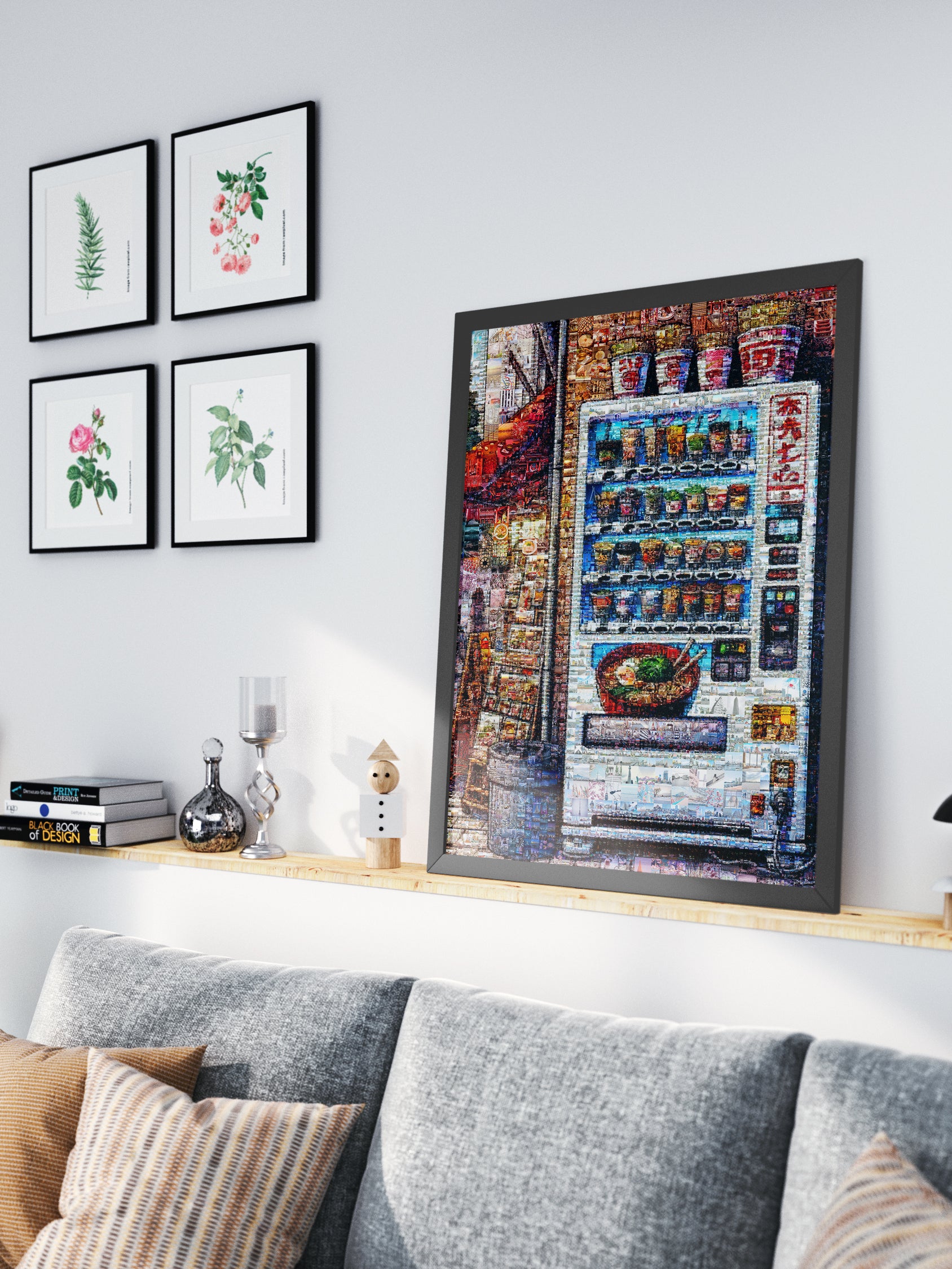 Tokyo Ramen Machine – Japanese Mosaic Art Print AtelierMosaics