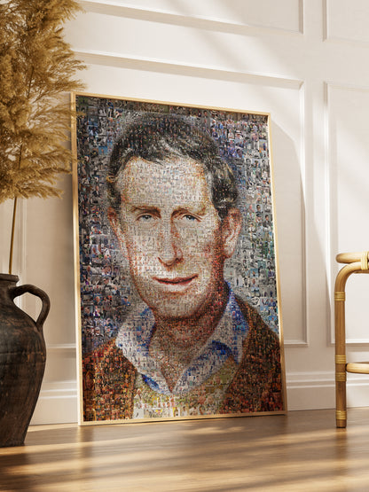 Charles III Mosaic Artwork - Stunning Portrait of the King of the United Kingdom