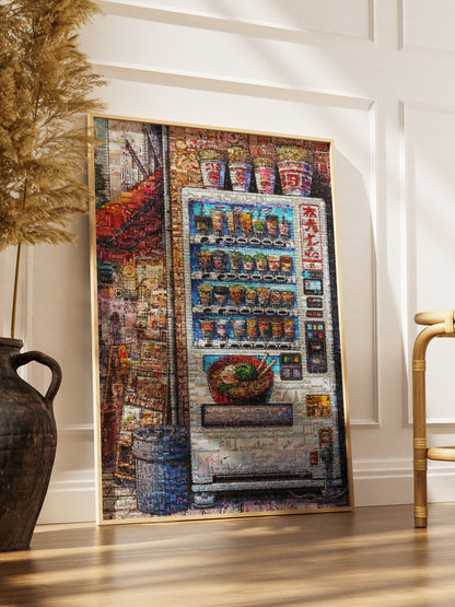 Tokyo Ramen Machine – Japanese Mosaic Art Print AtelierMosaics