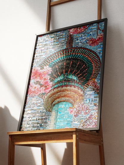 Tokyo Mosaic Art — Skytree with Cherry Blossoms in Spring AtelierMosaics