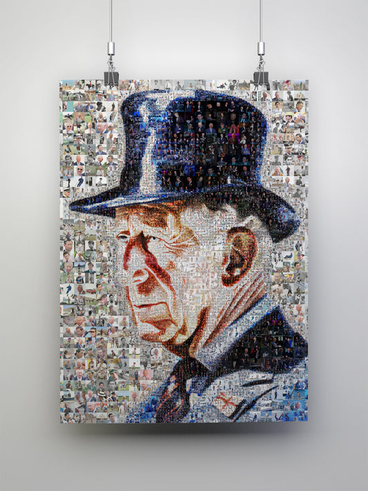 Stunning Mosaic Portrait of King Charles III - Unique Artwork for Collectors and Royal Enthusiasts