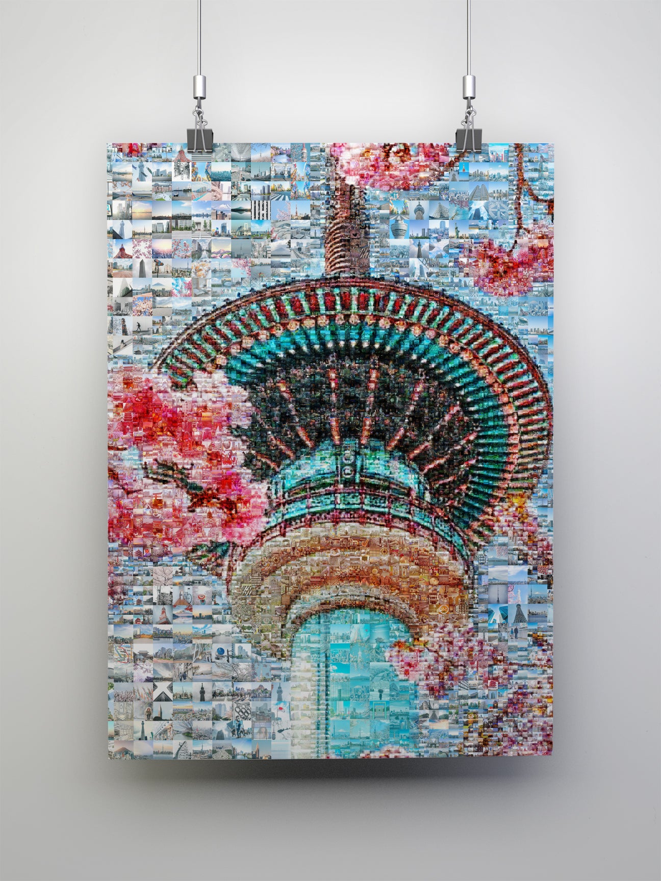Tokyo Mosaic Art — Skytree with Cherry Blossoms in Spring AtelierMosaics