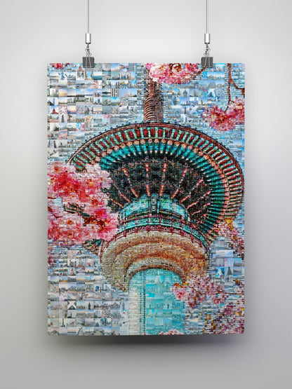 Tokyo Mosaic Art — Skytree with Cherry Blossoms in Spring AtelierMosaics