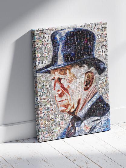 Stunning Mosaic Portrait of King Charles III - Unique Artwork for Collectors and Royal Enthusiasts