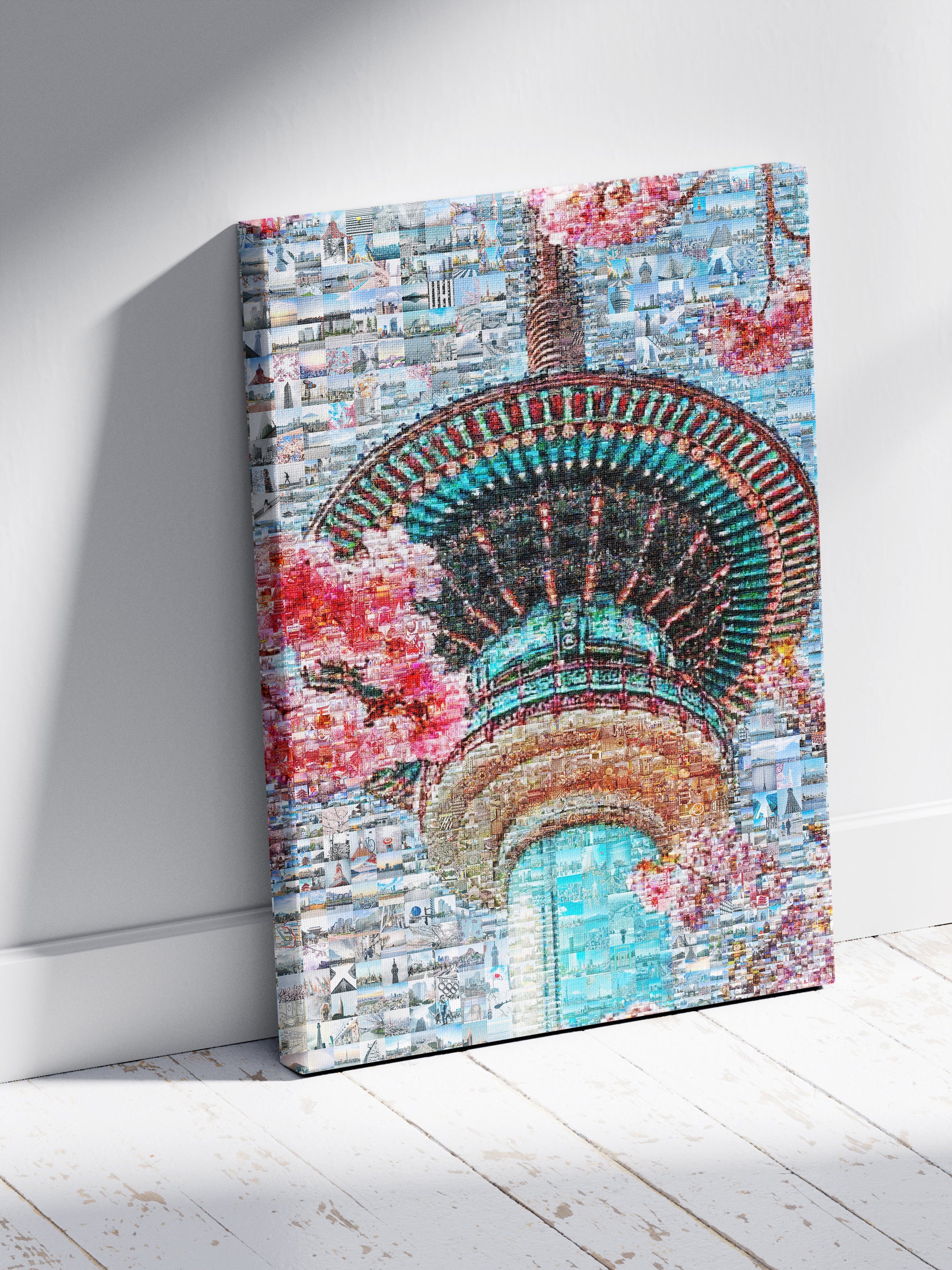 Tokyo Mosaic Art — Skytree with Cherry Blossoms in Spring AtelierMosaics