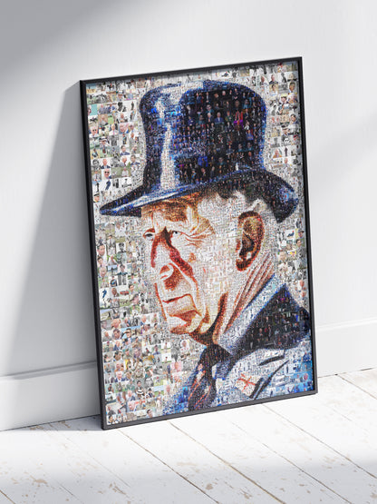 Stunning Mosaic Portrait of King Charles III - Unique Artwork for Collectors and Royal Enthusiasts