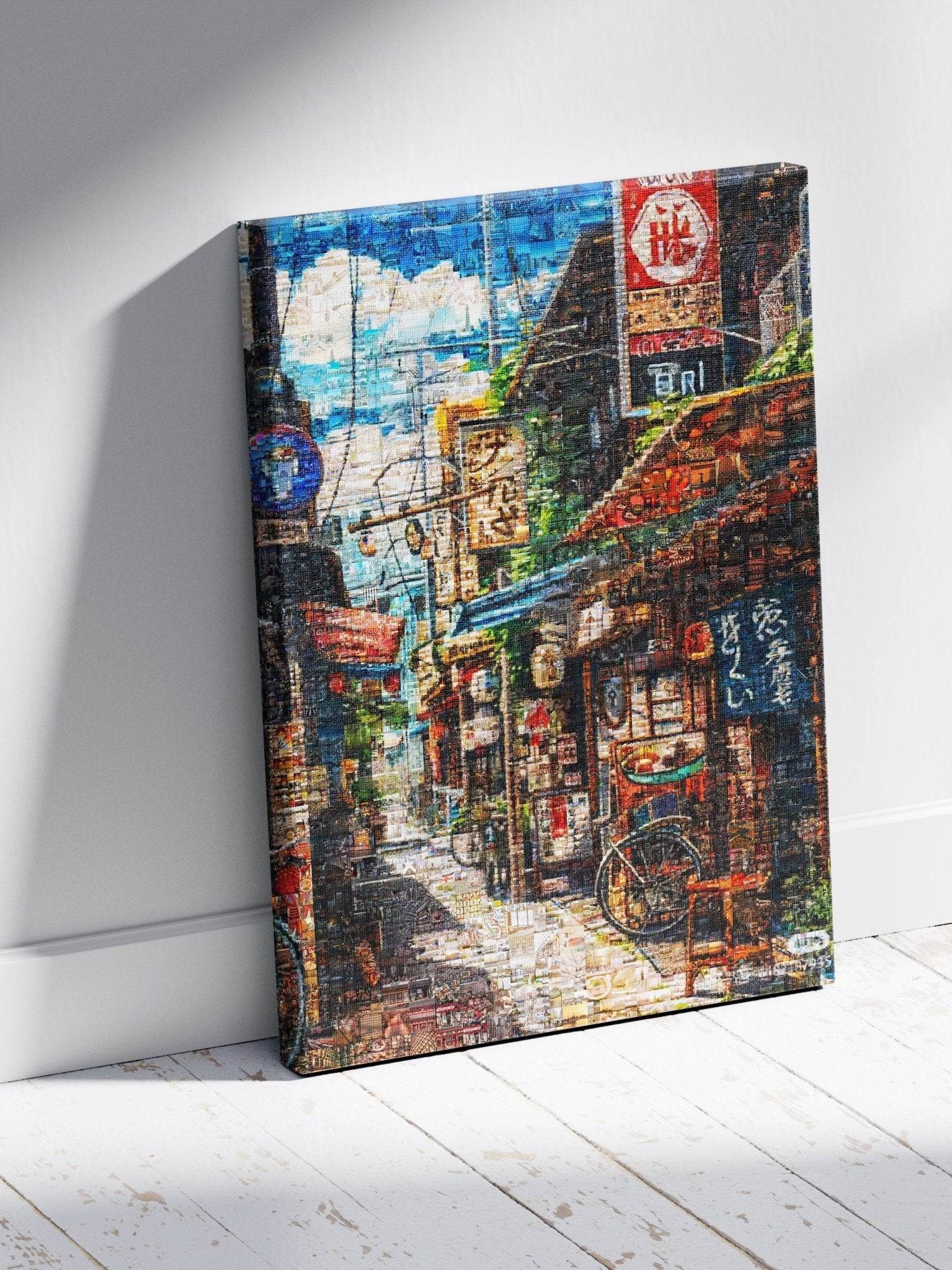Tokyo Backstreet – Japanese Mosaic Wall Art - AtelierMosaics