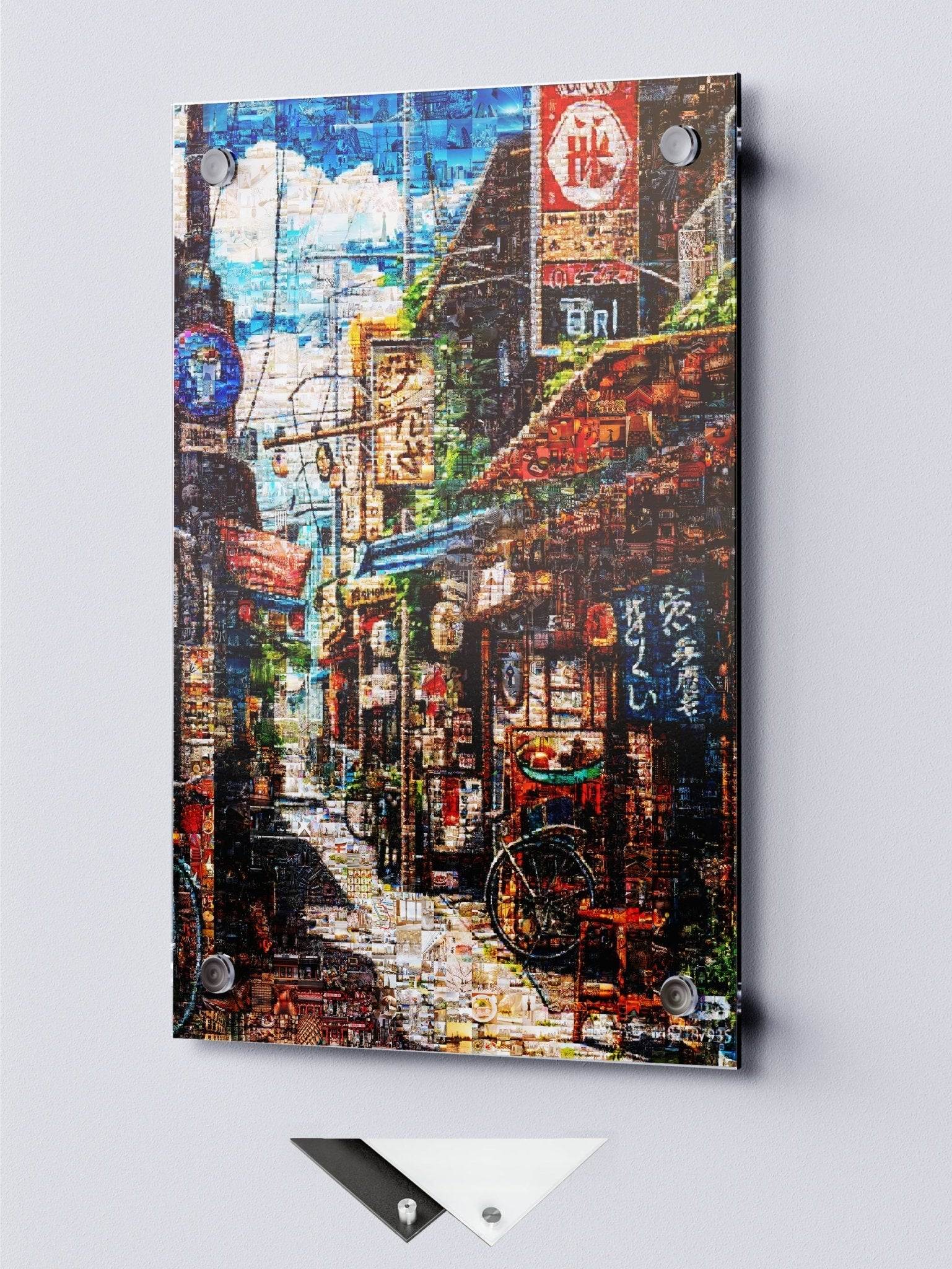 Tokyo Backstreet – Japanese Mosaic Wall Art - AtelierMosaics