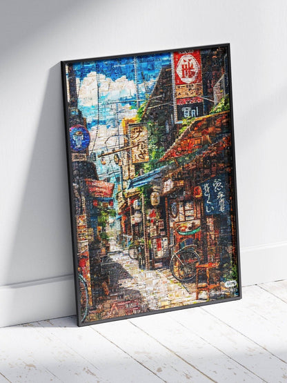 Tokyo Backstreet – Japanese Mosaic Wall Art - AtelierMosaics