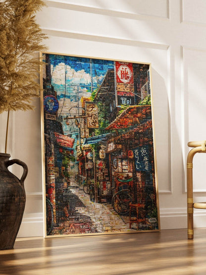 Tokyo Backstreet – Japanese Mosaic Wall Art - AtelierMosaics