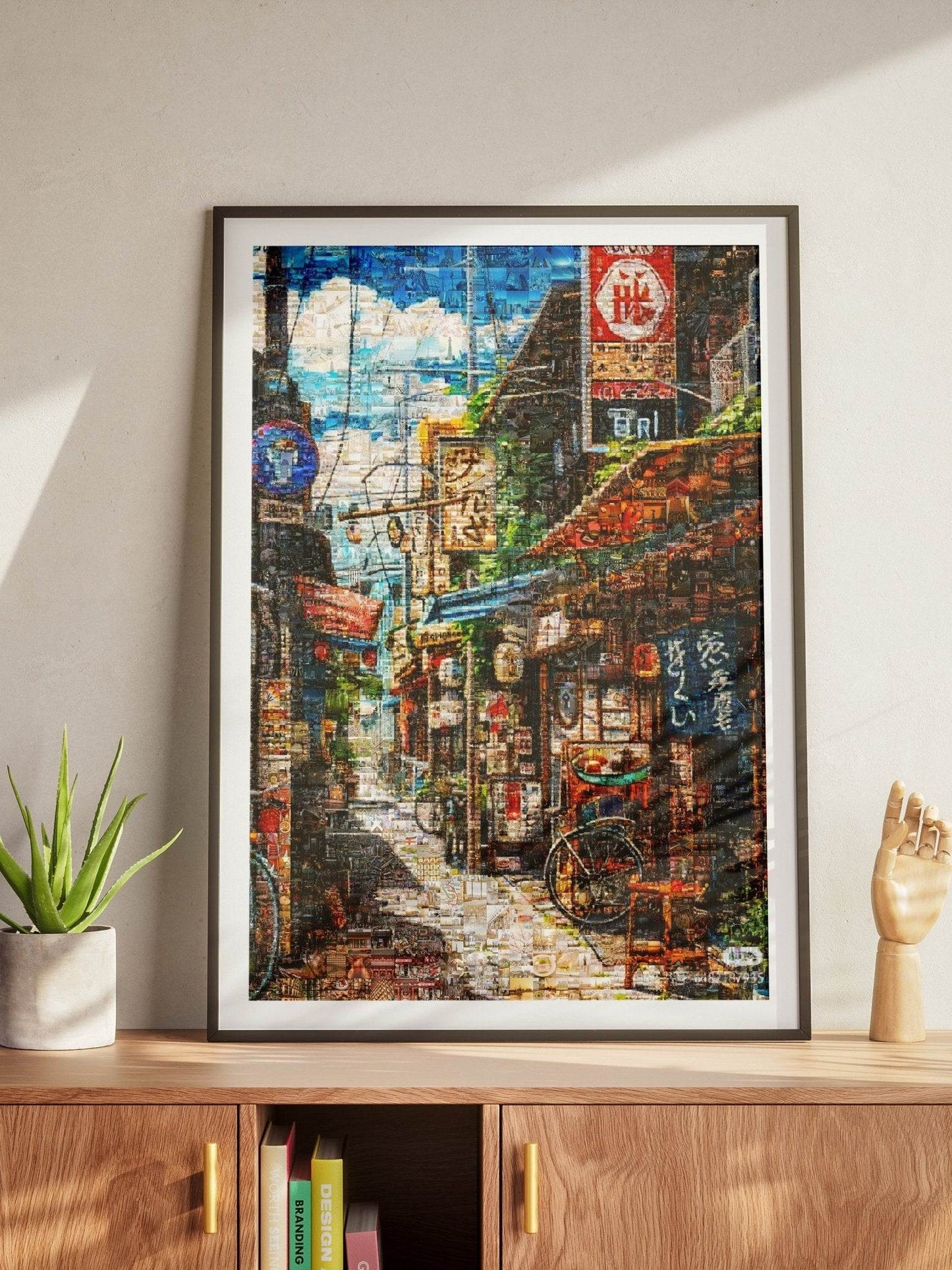 Tokyo Backstreet – Japanese Mosaic Wall Art - AtelierMosaics