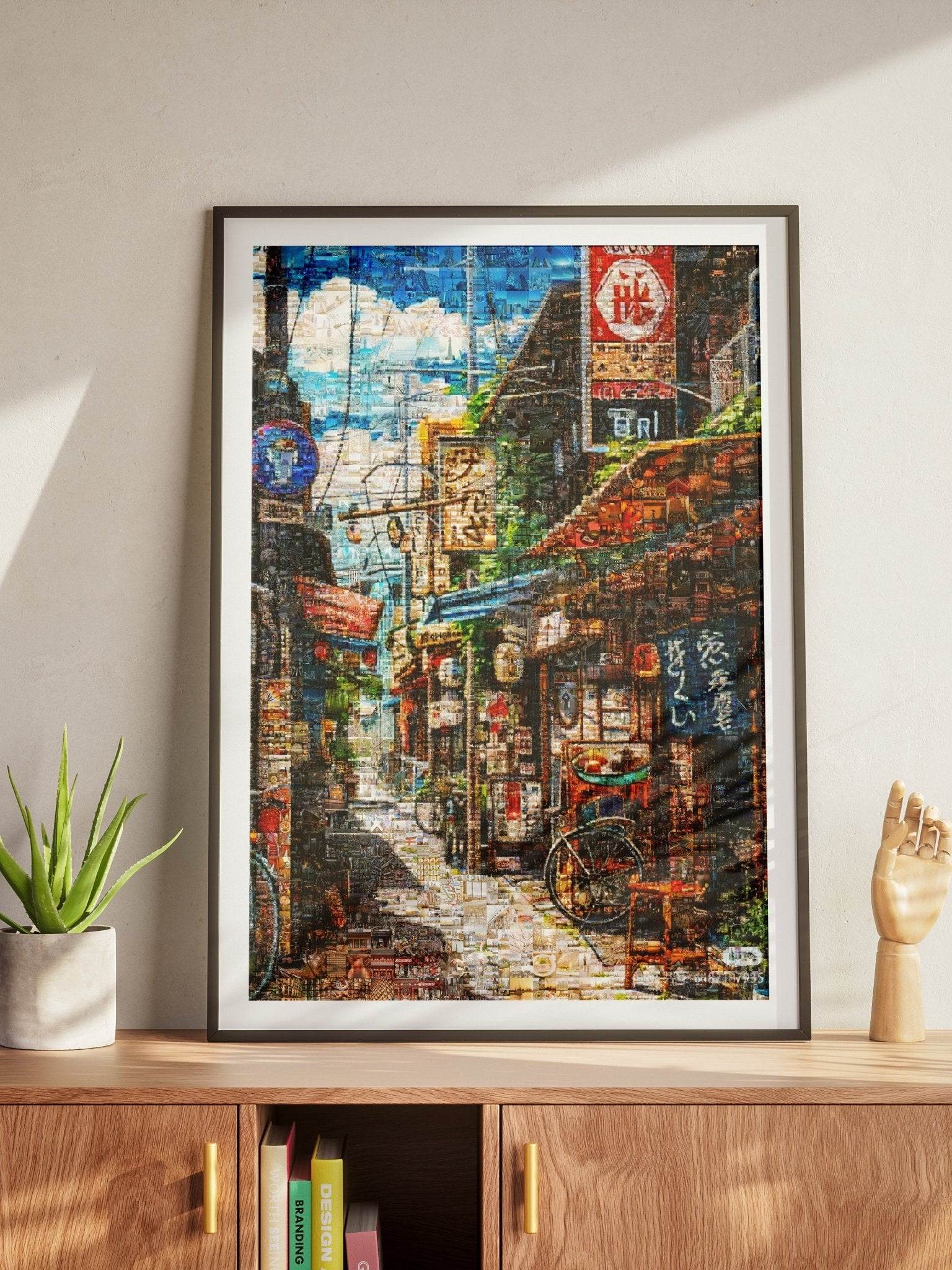 Tokyo Backstreet – Japanese Mosaic Wall Art - AtelierMosaics