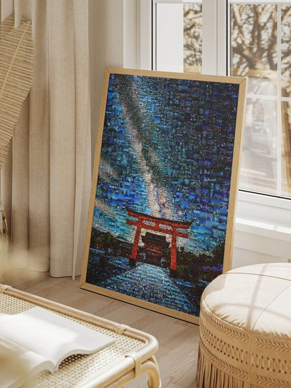 Torii Gate Japan – Shinto Shrine Mosaic Wall Art - AtelierMosaics