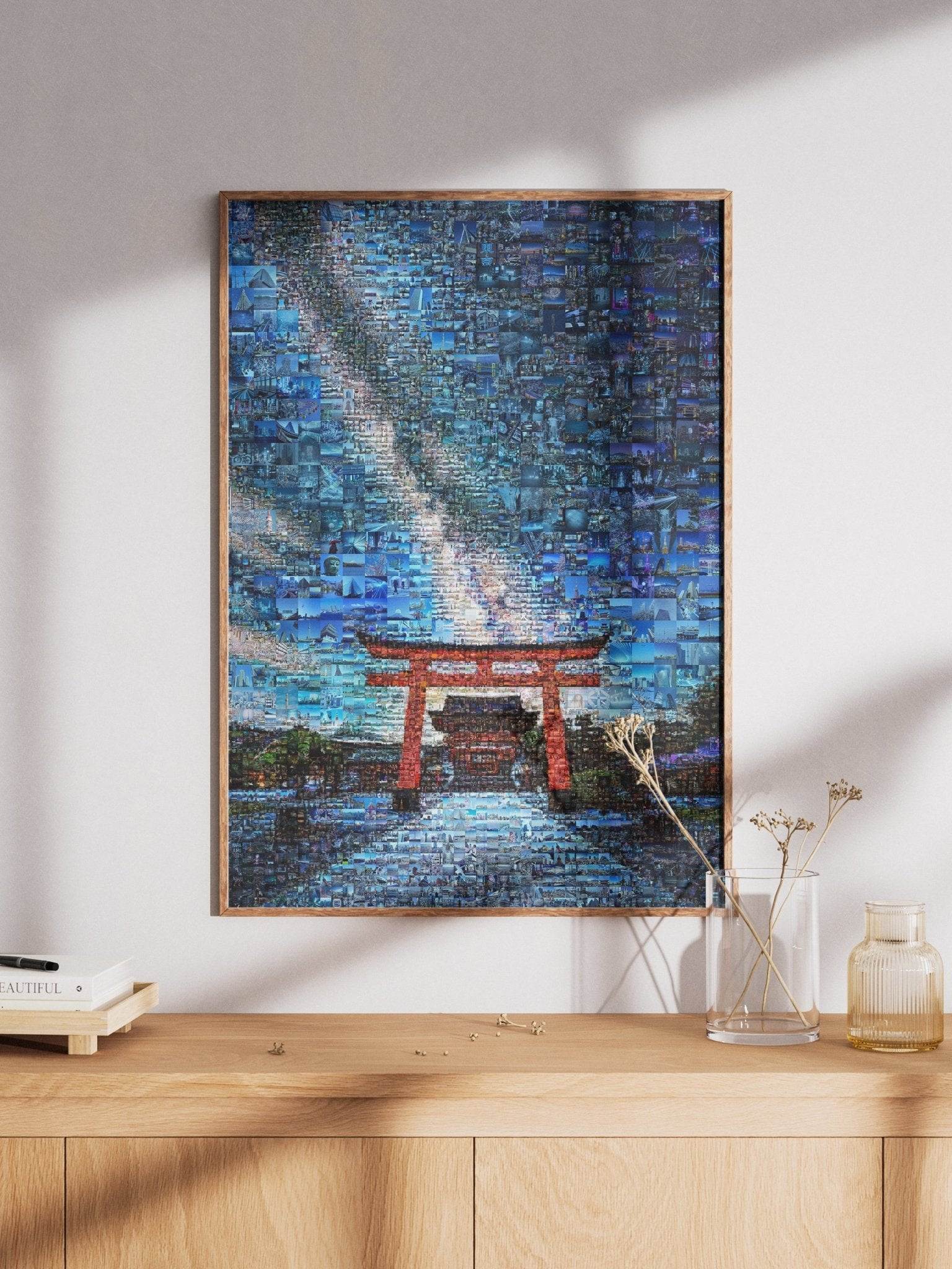 Torii Gate Japan – Shinto Shrine Mosaic Wall Art - AtelierMosaics