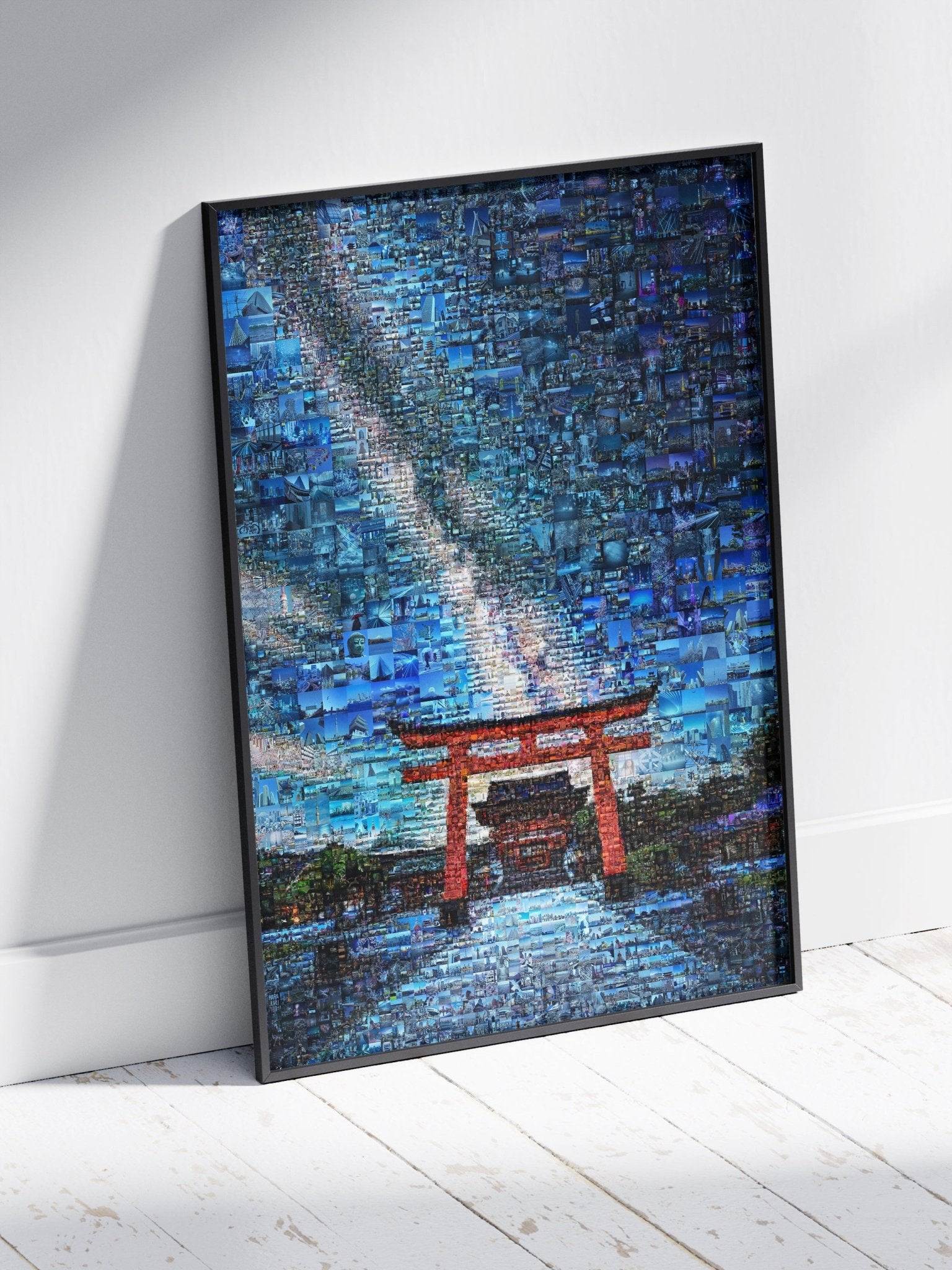 Torii Gate Japan – Shinto Shrine Mosaic Wall Art - AtelierMosaics