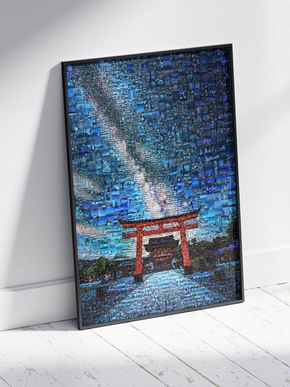 Torii Gate Japan – Shinto Shrine Mosaic Wall Art - AtelierMosaics