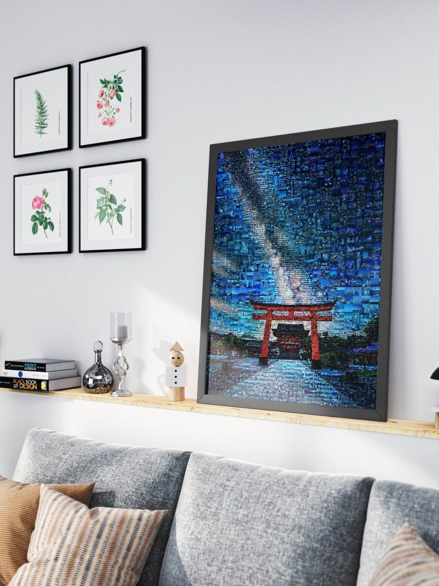 Torii Gate Japan – Shinto Shrine Mosaic Wall Art - AtelierMosaics