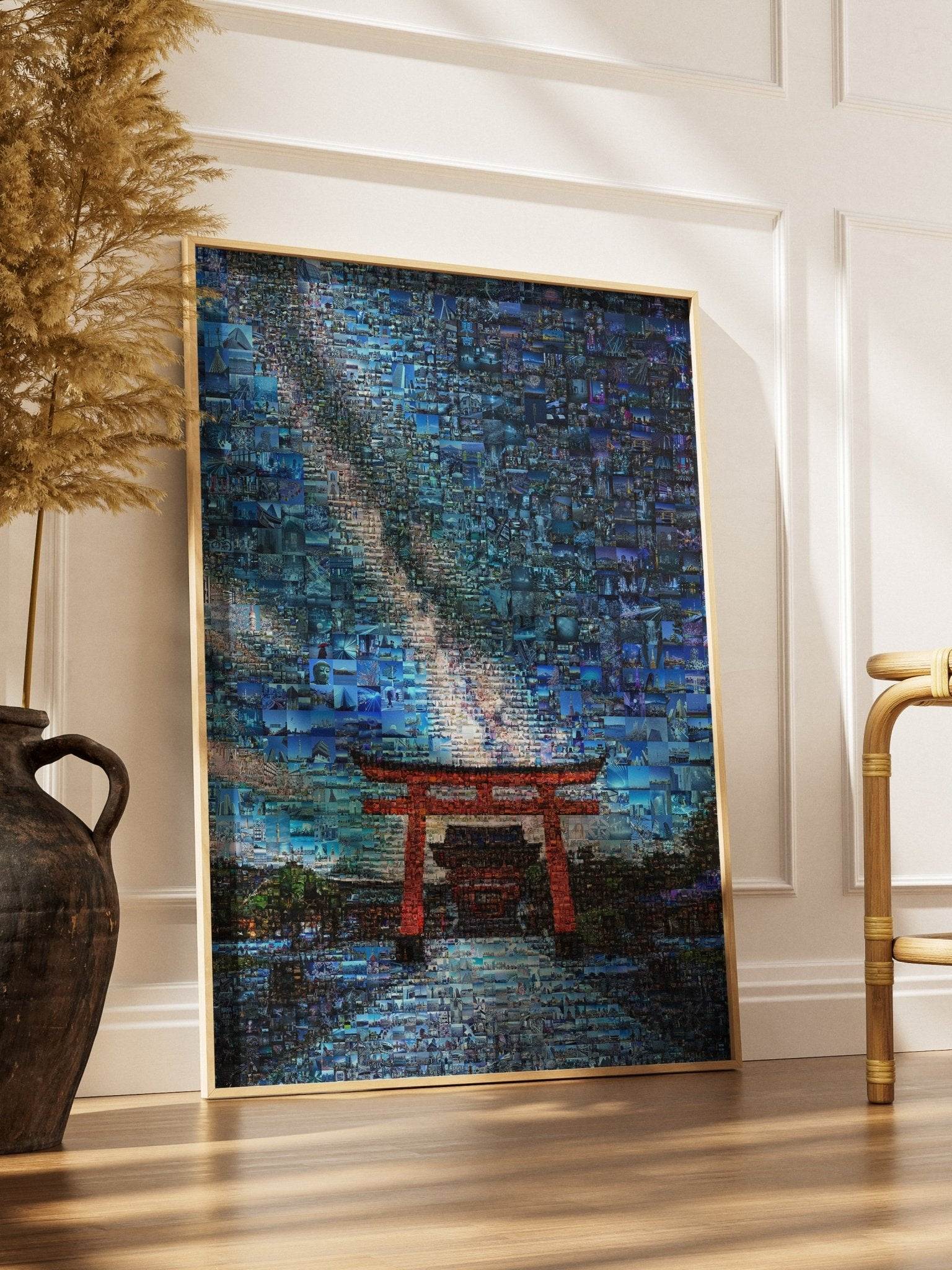Torii Gate Japan – Shinto Shrine Mosaic Wall Art - AtelierMosaics