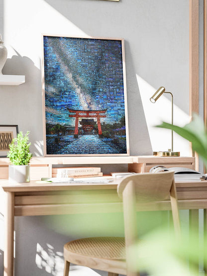 Torii Gate Japan – Shinto Shrine Mosaic Wall Art - AtelierMosaics