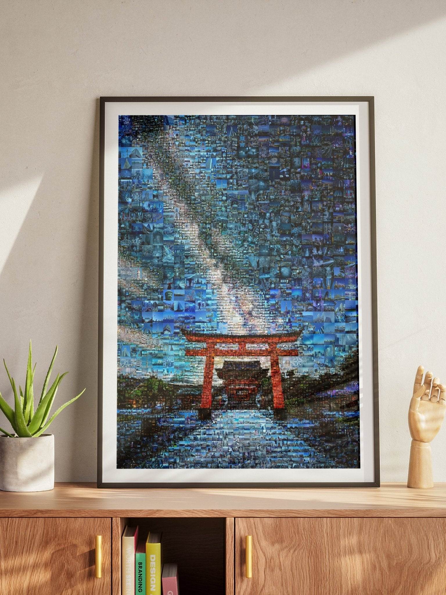 Torii Gate Japan – Shinto Shrine Mosaic Wall Art - AtelierMosaics