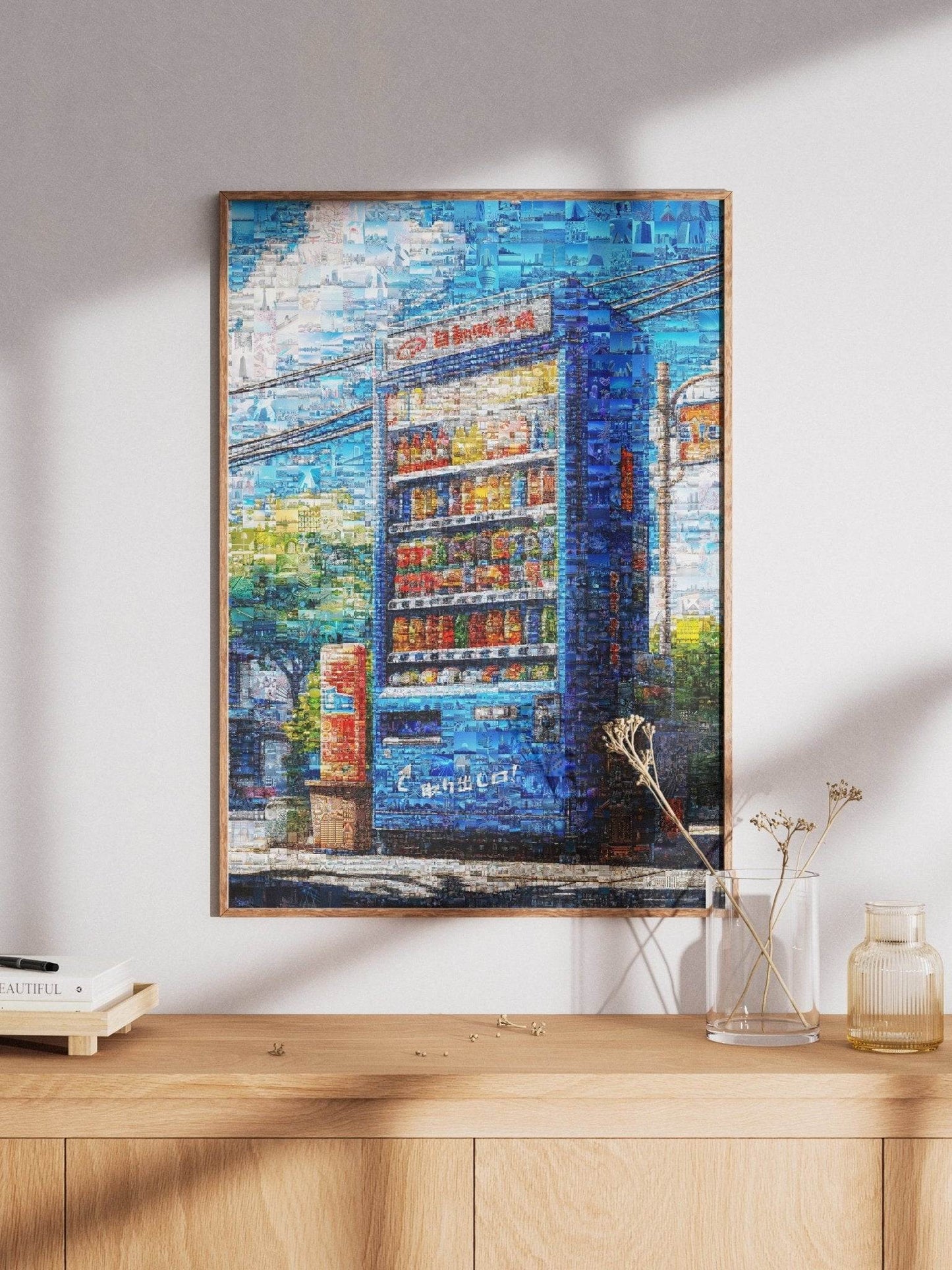 Tokyo Drink Machine – Japanese Vending Mosaic Art - AtelierMosaics