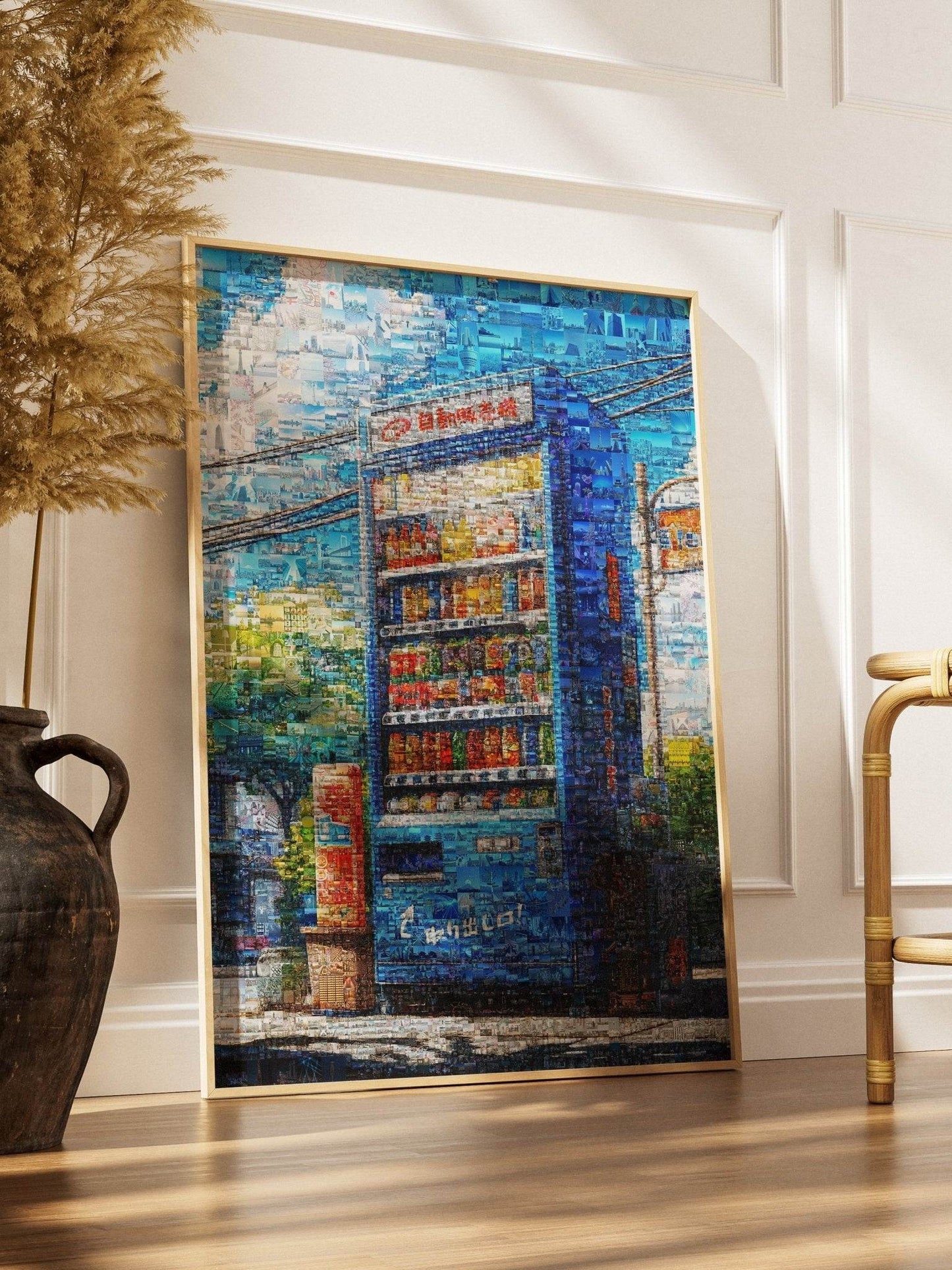 Tokyo Drink Machine – Japanese Vending Mosaic Art - AtelierMosaics