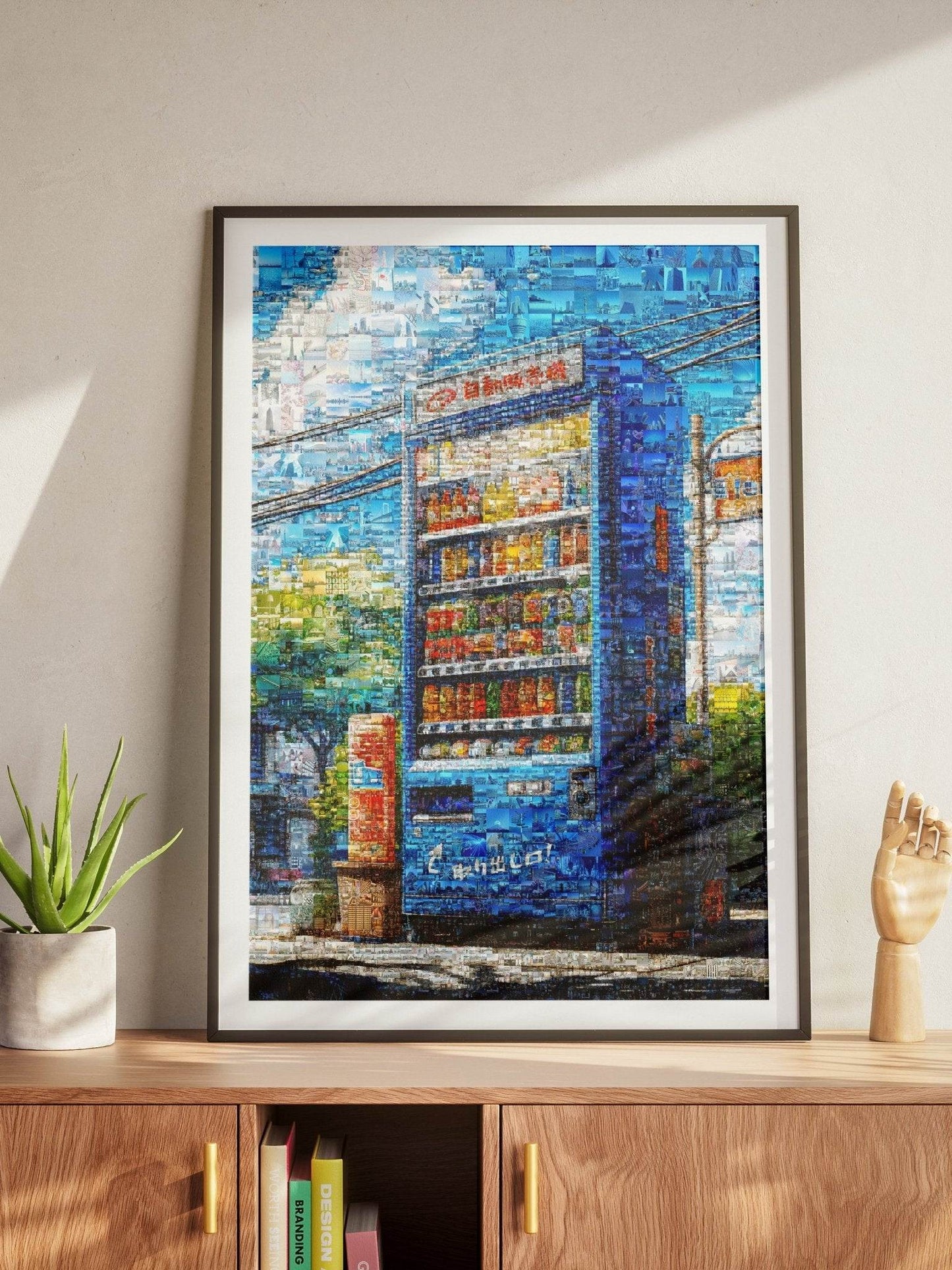 Tokyo Drink Machine – Japanese Vending Mosaic Art - AtelierMosaics