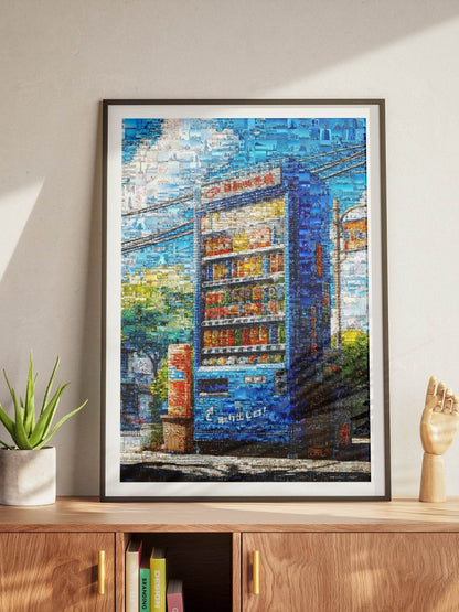 Tokyo Drink Machine – Japanese Vending Mosaic Art - AtelierMosaics