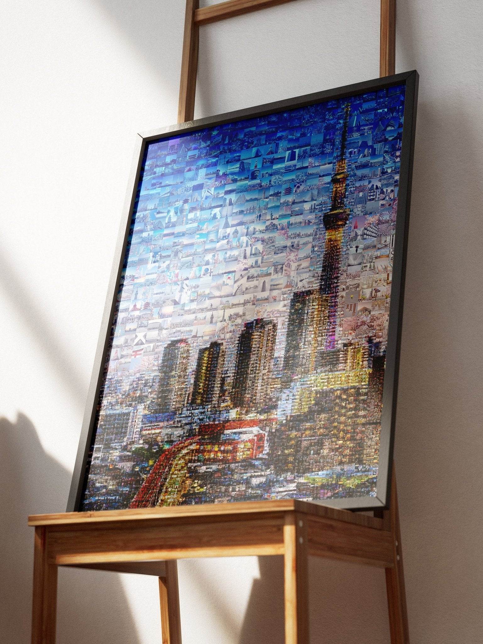 Tokyo Skytree Night Lights – Japan Mosaic Art Print - AtelierMosaics